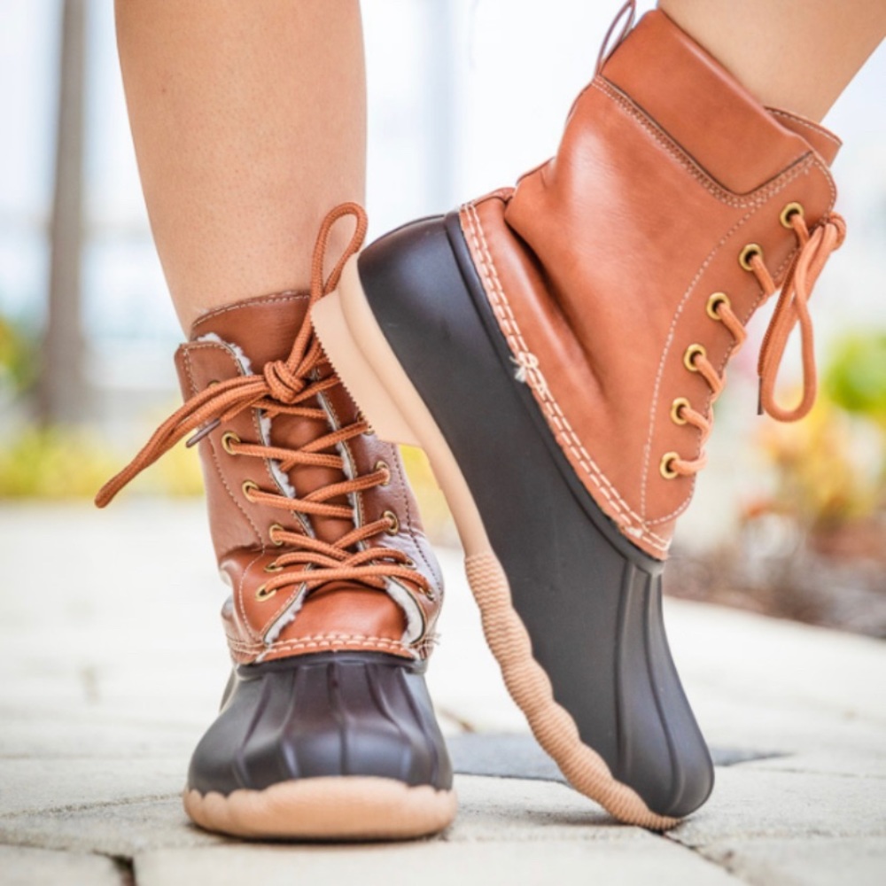 Brown Tan Lace-Up Boots Outwoods Boots - Picture 2 of 2
